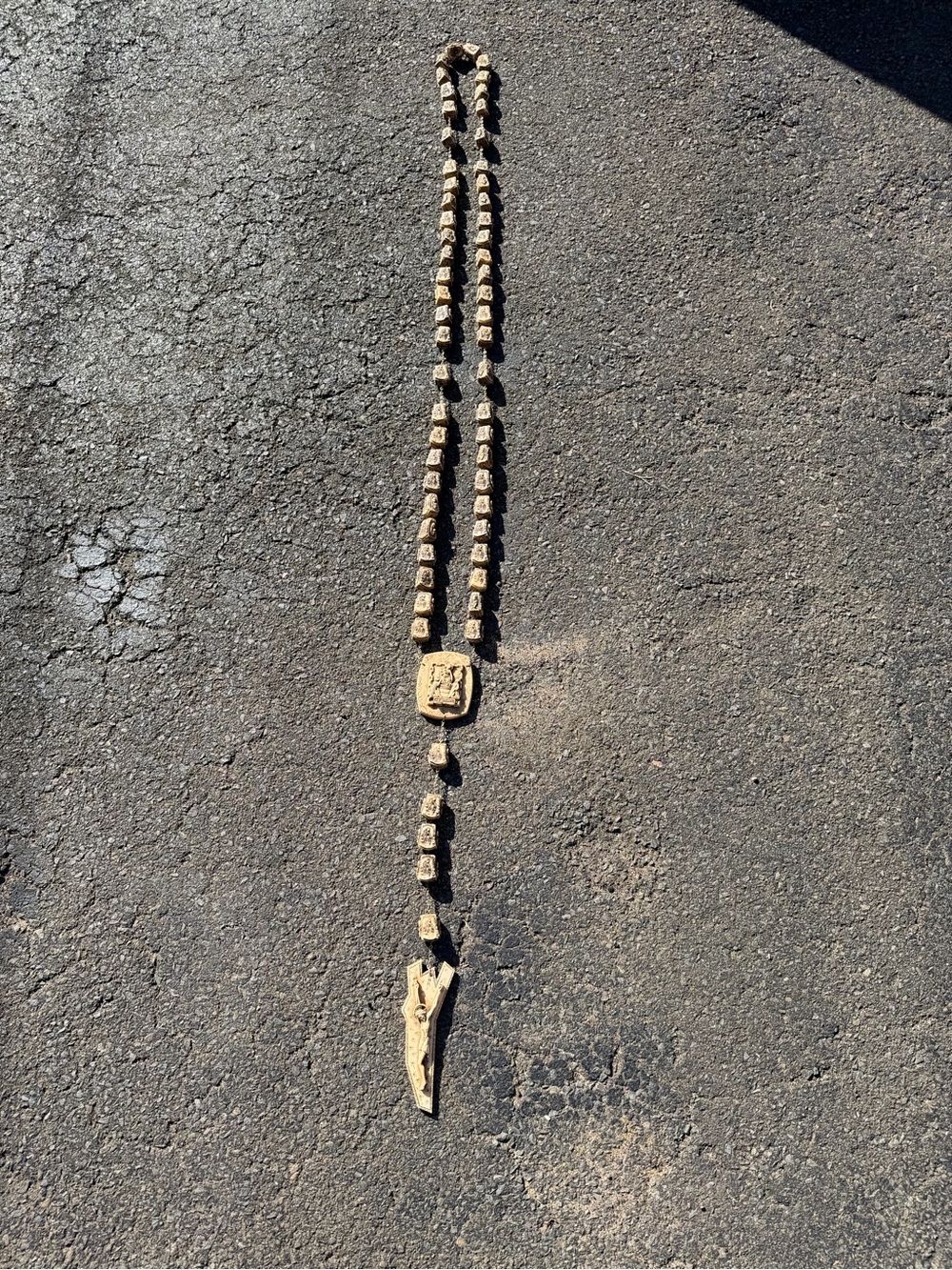 Vintage 6ft Wall Hanging/Processional Rosary Virgin of Pompeii